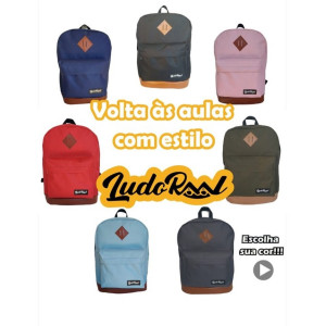 Mochila Ludo Raal Barra bela unissex casual escolar